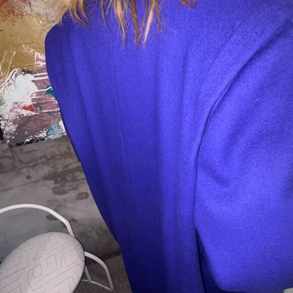 Vintage Yves Venet Purple Chevron Coat 24 1/2 - Picture 8 of 15